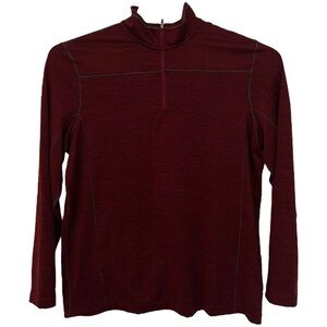 Swiss Tech Men's Burgundy 1/4 Zip Long Sleeve Shirt  Sz‎ XL